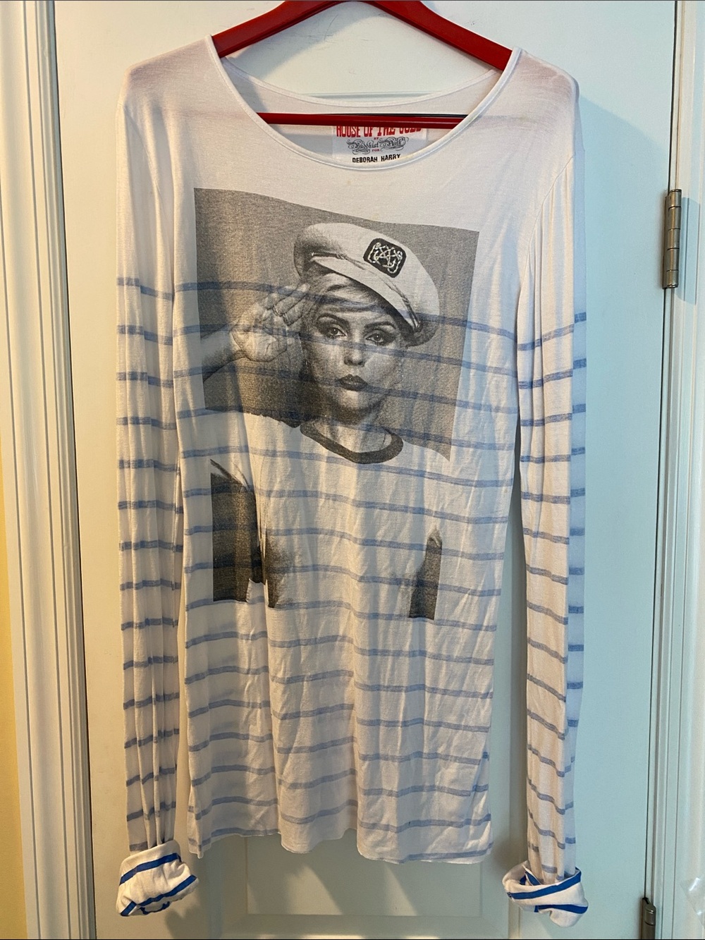 House Of The Gods Deborah Harry Beaded Stretch Long Top Mini Dress Rare